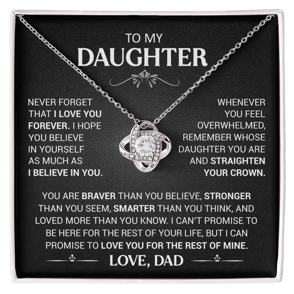 Gift for daughter - Never Forget That I Love You - Necklace