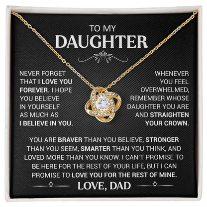 Gift for daughter - Never Forget That I Love You - Necklace