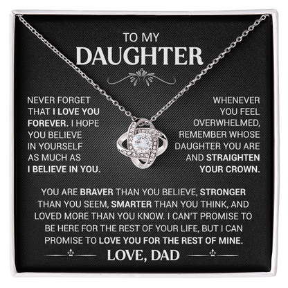 Gift for daughter - Never Forget That I Love You - Necklace