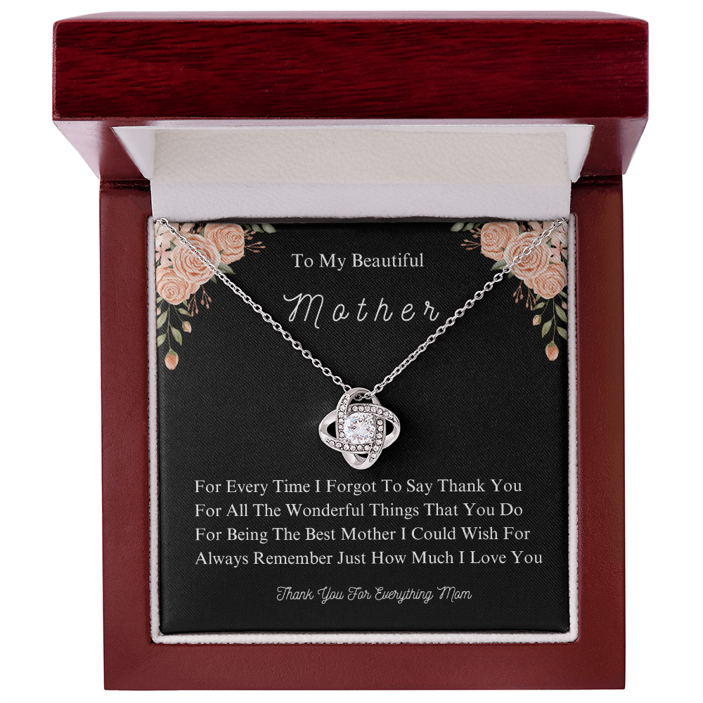 A Mother's Love, Forever Cherished - Elegant Knot Necklace