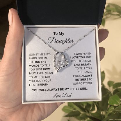 Gift for Daughter Love Dad  "My Little Girl" Necklace